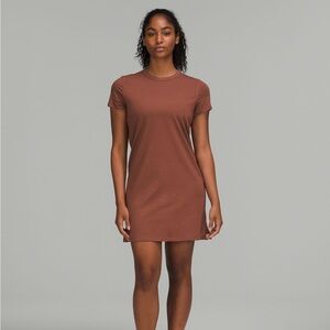 Lululemon Classic-Fit Cotton-Blend T-Shirt Dress in Ancient Copper